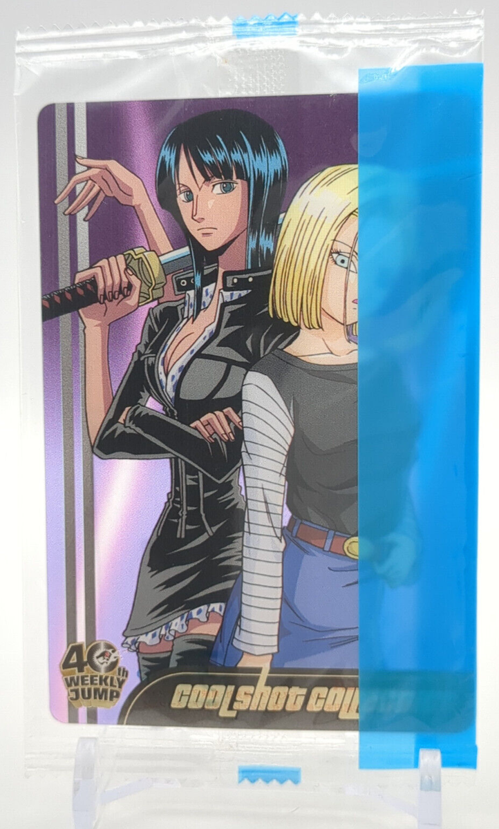 Android 18 Nico Robin Dragon Ball One Piece wafer card JUMP 40th