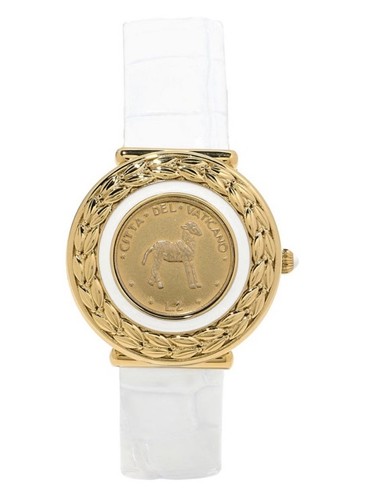 Reloj de caza BELLEZZA para mujer Cordero de Dios esfera cubierta ~ blanco - Imagen 9 de 24