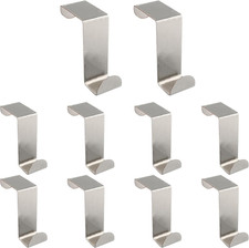 10-Pcs Over The Door Hooks Z-Shaped Dual Side Stainless Steel Door Hangers