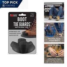 Boot Toe Guards Adult Black TPR 2 Pairs Shoe Protectors Scuff Cover