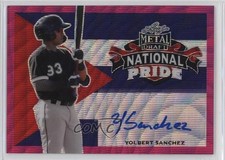 2020 Leaf Metal Draft National Pride Pink Wave 8/10 Yolbert Sanchez Auto nd3