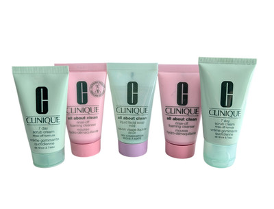 Clinique All About Clean Cleanser Mousse Mild Facial Soap 7 Day Scrub 1 oz Lot
