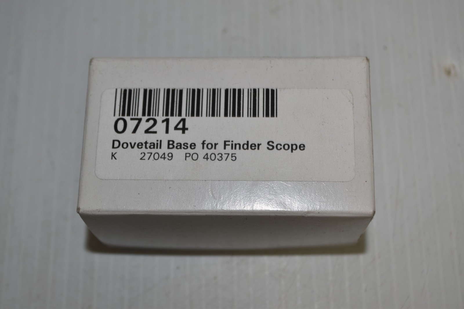 ORION (?) 07214 DOVETAIL BASE FOR FINDER SCOPE - NEW (MPR121)