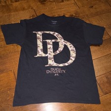 Duck Dynasty A&E Black Camouflage Logo T-Shirt Size L 100% Cotton 2013