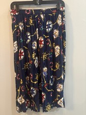 Vintage Alfred Dunner Nautical Coastal Pleated Skirt Size 8P