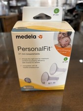 Medela PersonalFit Breast Shields, 27mm, Clear, 87274, Set of 2 LARGE L New