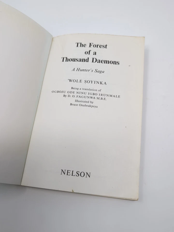 The Forest of a Thousand Daemons by Wole Soylinka and D. O. Fagunwa 1st 1968 ed! - Image 3 of 4