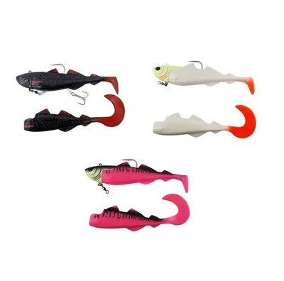 WESTIN Crazy Daisy Gummifisch Heilbuttköder, 180g u.300g Meeres-Shad Jig-Köder - Bild 1 von 4