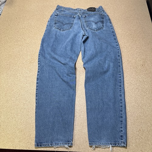 Jeans cónicos holgados sueltos con lengüeta plateada vintage Levi’s talla 33x32 años 90 EE. UU. - Imagen 4 de 9