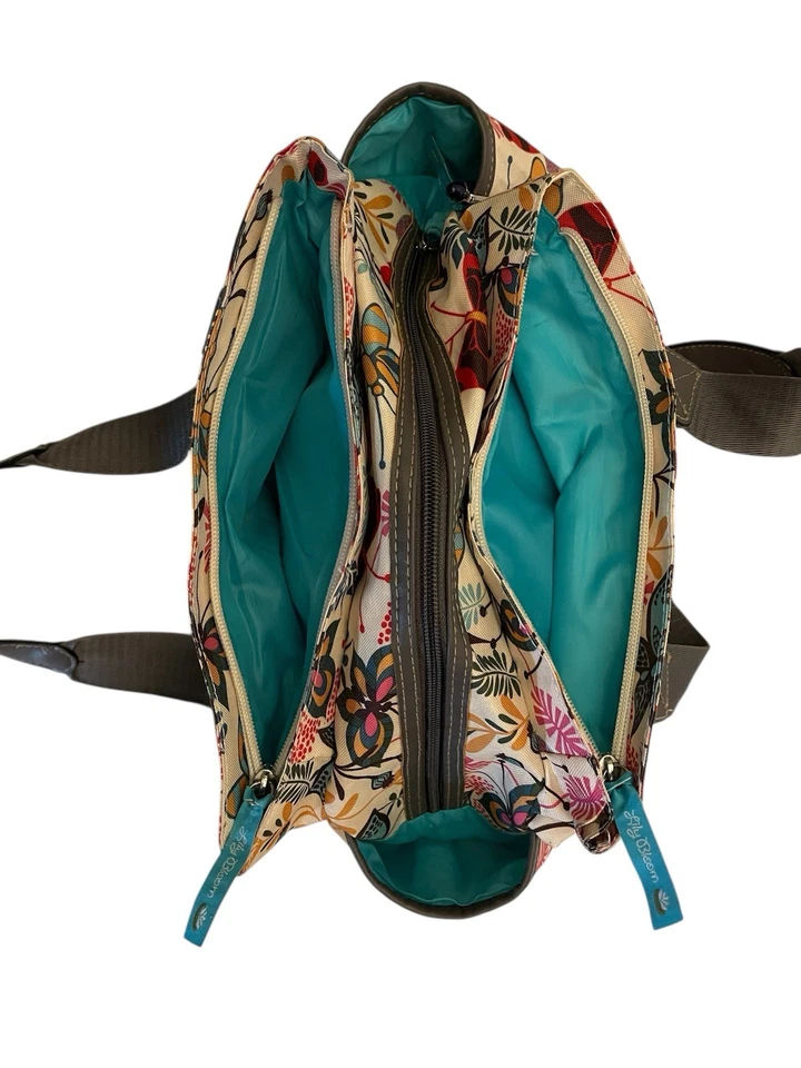 Bolso Cartera de Hombro LILY BLOOM LANDON Triple Compartimento Mariposa Cremallera Lona Foto 4 de 4