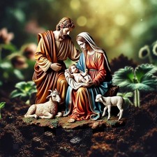 Nativity Yard Sign Xmas Holy Family Set Christmas Yard Stake