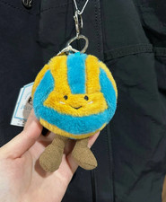 Jellycat Amuseables Sports Volleyball Plush Bag Charm Keychain NWT