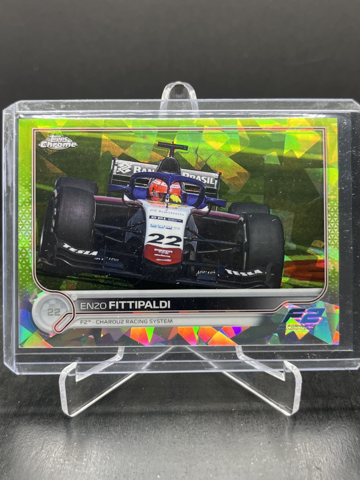 2022 Topps Chrome Sapphire Formula 1 F1 Enzo Fittipaldi Chartreuse 015/199 #147
