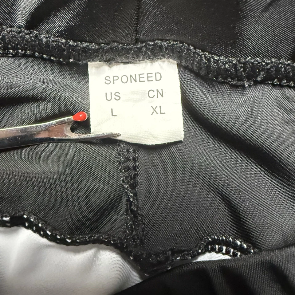 Sponeed Cycling Pants Mens Large Black/Yellow Padded Stretch Waist Compression - Image 4 of 4