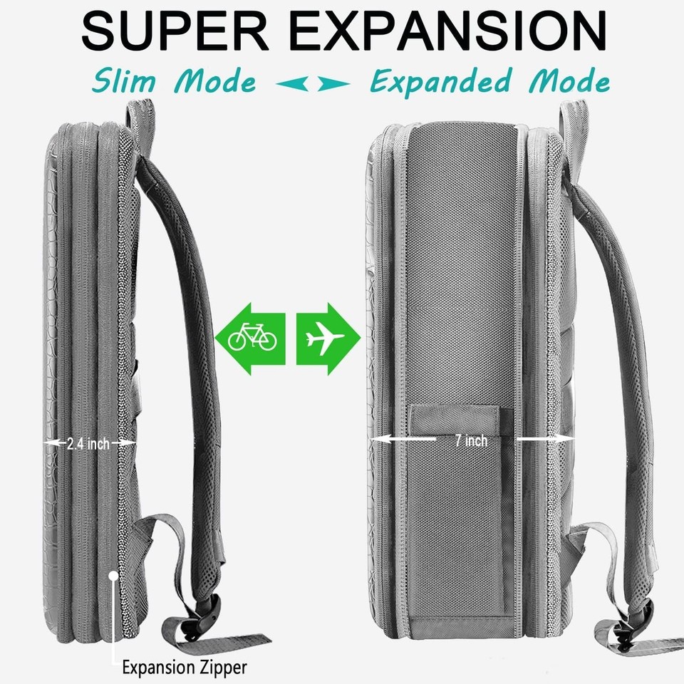 Computer Check Out Protective Laptop Backpack Expandable Daypack,G01Y01 | eBay