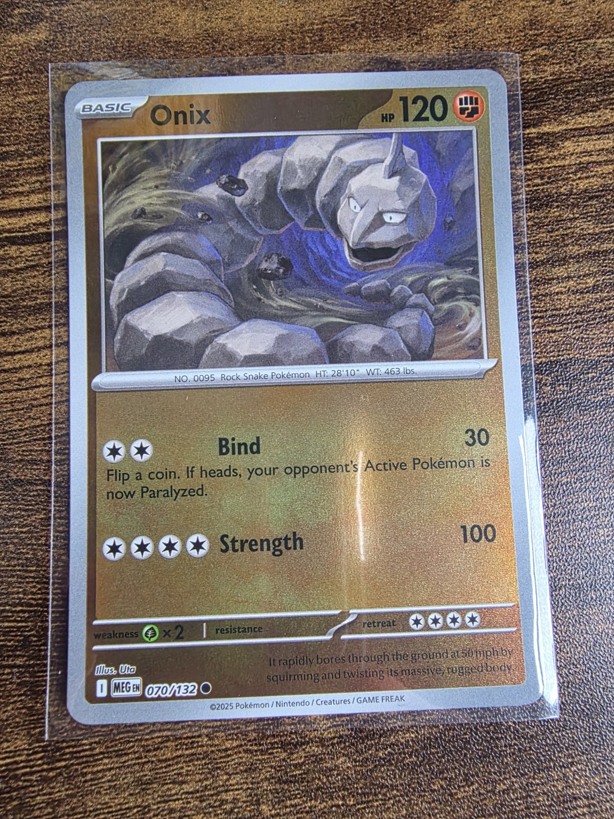 Onix (Reverse Holo) 070/132 - Mega Evolution - Pokemon - NM/M Ships Now