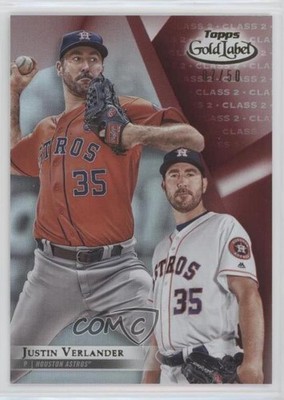 2018 Topps Gold Label Class 2 Red 7/50 Justin Verlander #45 7i2