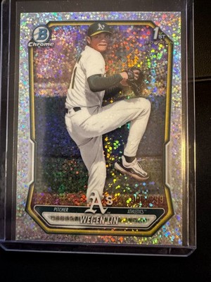 2026 Bowman Wei-En Lin Chrome Speckle Refractor 1st Prospect #/299 Athletics