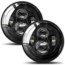 7 Inch Projector LED Round H6 Headlights Hi/Lo Beam 2PCS Inch Headlights