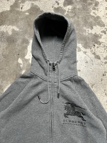 Burberry men Zip Hoodie M size Big Logo Nova Check - Picture 3 of 9