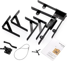 ZENFUN Anti Sag Gate Frame Kit, Corner Bracket, Heavy Duty Brace Black 