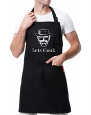 Cooking Chef Aprons for Men with Pockets Dad Apron for BBQ Kitchen Work