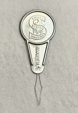 SINGER-Bow Wire Needle Threader Sewing Machine-Round Metal-“S”Logo W.Germany 2”