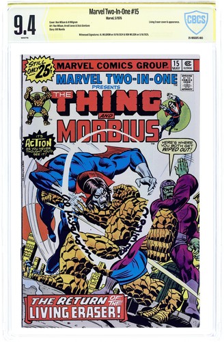 Marvel Two-in-One #15 CBCS 9.4 Witnessed Sig Milgrom/Wilson 1976 25-1B5C87C-003