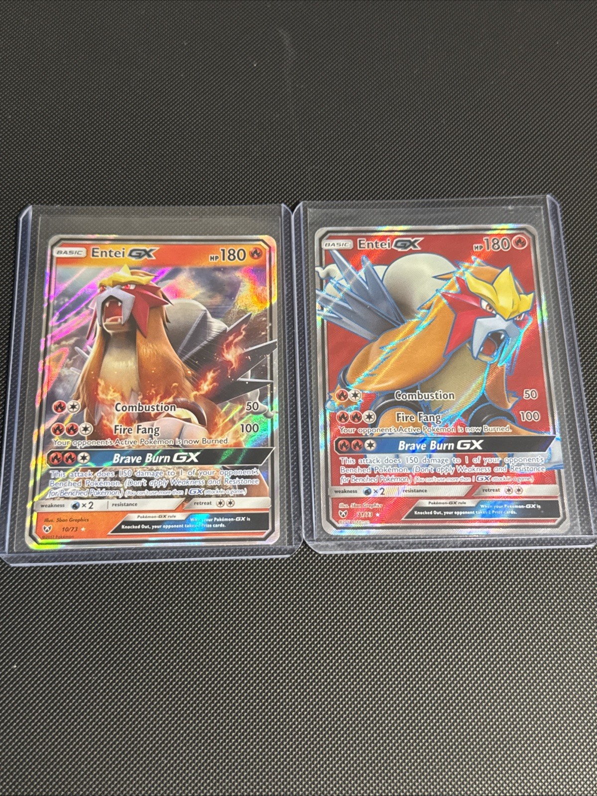 Pokémon TCG Entei GX Shining Legends 71/73 Holo Full Art Ultra Rare NM 10/73