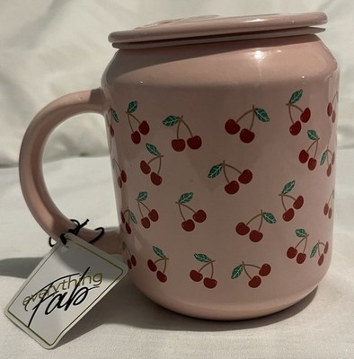 Cherry Sipper Mug With Lid by Everything Fab 18oz NWT (No Straw)