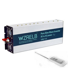 24V to 120V Pure Sine Wave Inverter 4000W Power Home Solar System Camp RV Remote