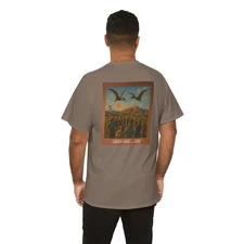 Futuristic-Dinosaurs Inspired Graphic Tee, Unisex Heavy Cotton T-Shirt