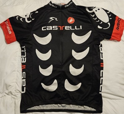 Castelli Tech Labs Rosso Corsa Cycling Jersey Mens XXL Black Red