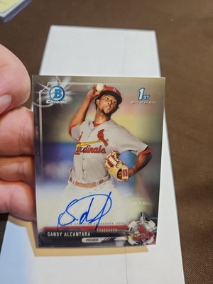 2017 Bowman Chrome Sandy Alcantara 1st Prospect Rookie Auto  Cardinals - Marlins