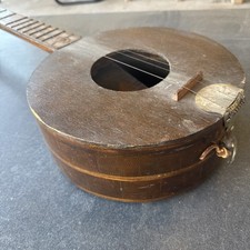 Antique Homemade 4 String Instrument Guitar Banjo Wooden Rustic Country