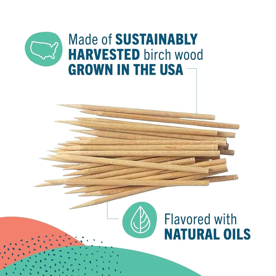 Palillos de dientes naturales con sabor a canela y menta - 840 selecciones Foto 4 de 4