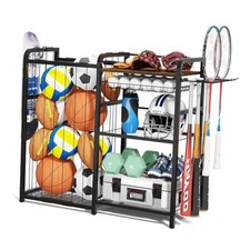 Garage Sports Equipment Organizer, Ball Storage for Gear and Toys, Large