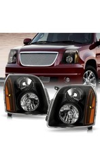 Headlight Assembly, Compatible with 2007-2014 Yukon/Yukon XL 1500,2007 Black