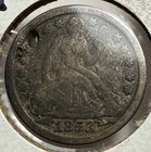 1853 Seated Liberty Dime With Arrows Silver 10C US Coin - VF Detail Holed