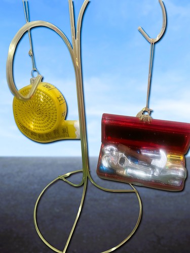 Cody Foster Toolbox & Tape Measure Ornament Set 2 – Holiday Gift for Maker/DIYer - Picture 2 of 8