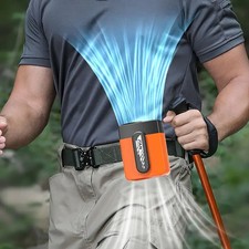 Portable Waist Clip on Fan Hanging Cooling Fan USB Rechargeable Power Bank Fan