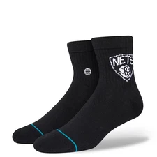 Mens Brooklyn Nets ST QTR Stance Socks Large 9-13