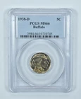 1938-D Indian Head Buffalo Nickel MS66 PCGS Blue Label *6062