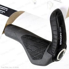 Ergon GS3-L Ergo Large Handlebar Bike Grips MTB 3-Finger Bar Ends Black/Gray