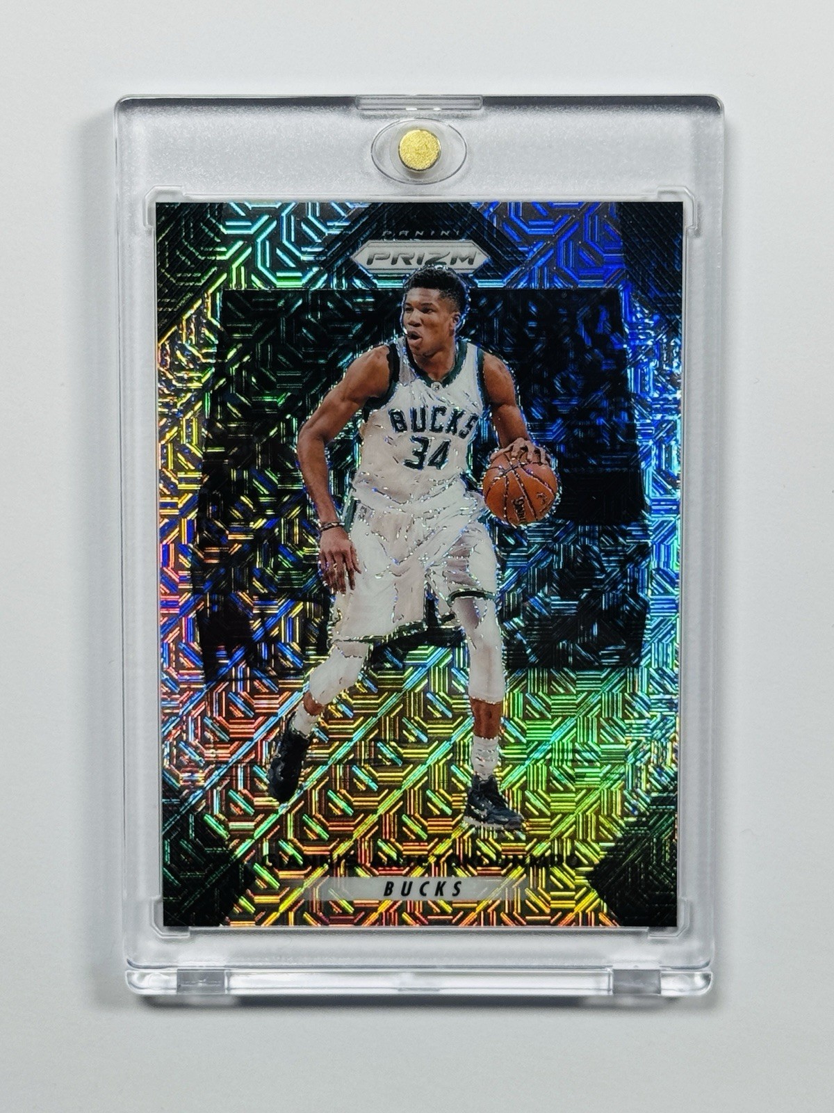 2017-18 PANINI PRIZM GIANNIS ANTETOKOUNMPO #182 MOJO PRIZM /25