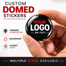 3D Domed Gel Personalised Car Bike Stickers Custom Text Name Logo Motorcycle