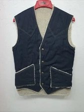 New Women’s Comfy Denim Wool Vest Medium S-604