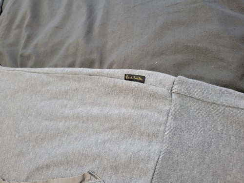 Paul Smith Jeans Grey Zebra Logo Zip Up Hoodie Large L Mens slim fit - Picture 7 of 7