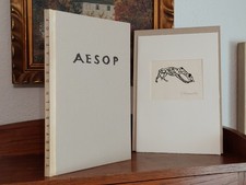 AESOP TIER FABELN Holzschnitte GERHARD MARCKS Signiert 1/25 Ex. EA Bibliophil