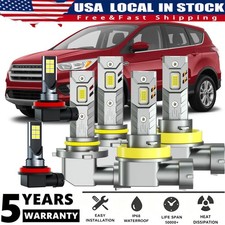 For Ford Escape 2017-2020 - 6x Led Headlight High Low Beam Fog Light Bulbs Us For Ford Escape 2017-2020 - 6x Led Headlight High Low Beam Fog Light Bulbs Us